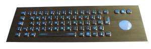 Best Stainless steel Illuminated USB Keyboard with trackball Compact Format wholesale