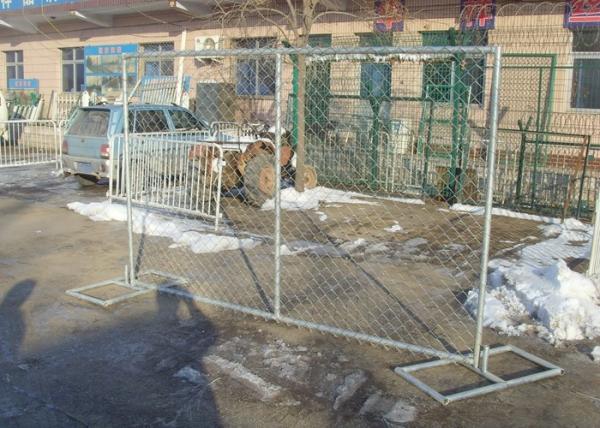 Cheap Economical Portable Chain Link Fence , Mobile Fence Panels Weather Resistant for sale