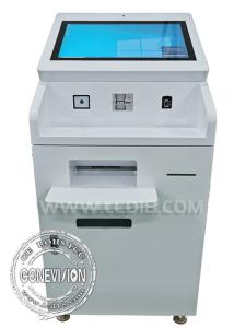 China Automatic Self Service Banking Kiosk with 32 Touch Screen A4 Paper Thermal Printer and QR Code Scanner on sale