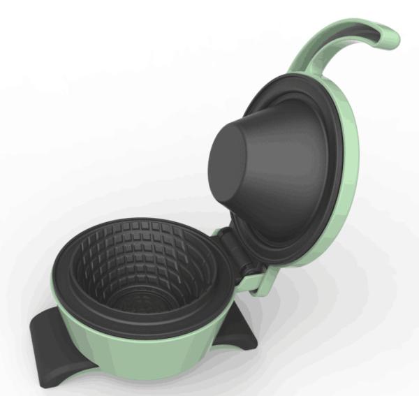 Cheap cETLus/GS Certificated Single Waffle Bowl Maker With PF Painting Housing for sale