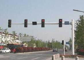 Cheap Shrink - Type Traffic Signal Mast Pole Cross - Road Traffic Light Column Single Arm for sale