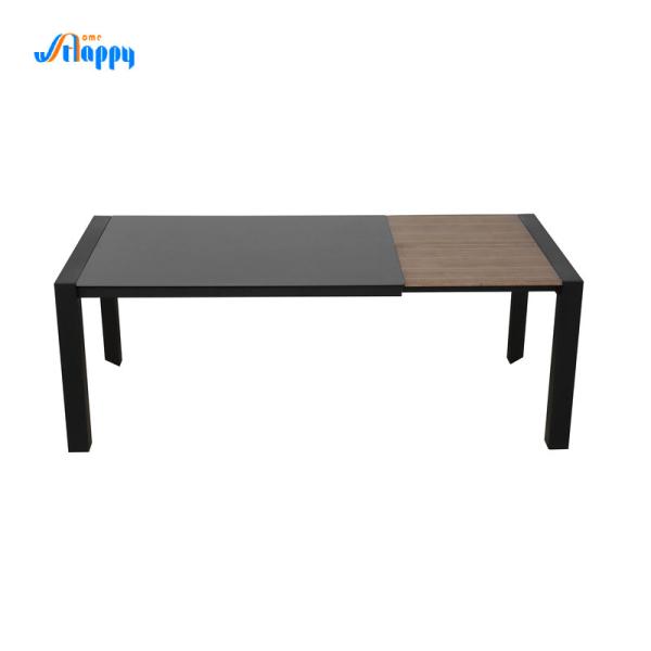 Cheap Width 900mm Extending Dining Tables Knock Down Type With Black Iron Leg DT-981 for sale