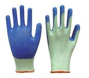 the half of coated safety working nitrile gloves for industrail work