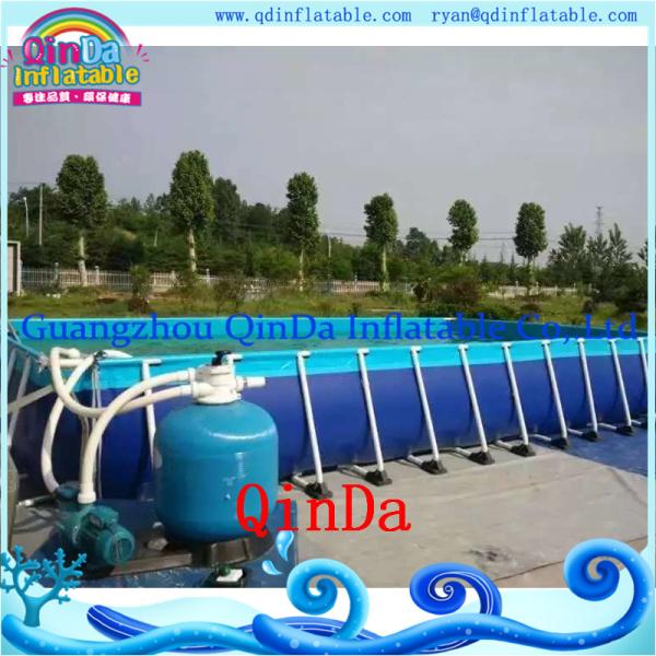 Cheap PVC tarpaulin metal frame pool,removable metal frame swimming pool for sale