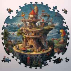 Cardboard Educational Jigsaw Puzzle For Problem Solving Skills