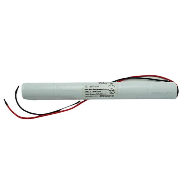 Cheap 6.0 Volt Ni Cd Emergency Exit Light Batteries Stick Type White PVC Color for sale