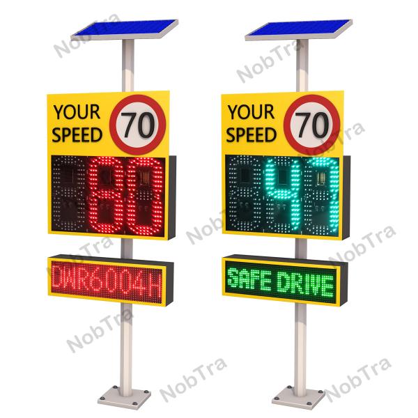 Cheap Solar Built In Radar Three Digital Display With One Line Display Beacon System for sale