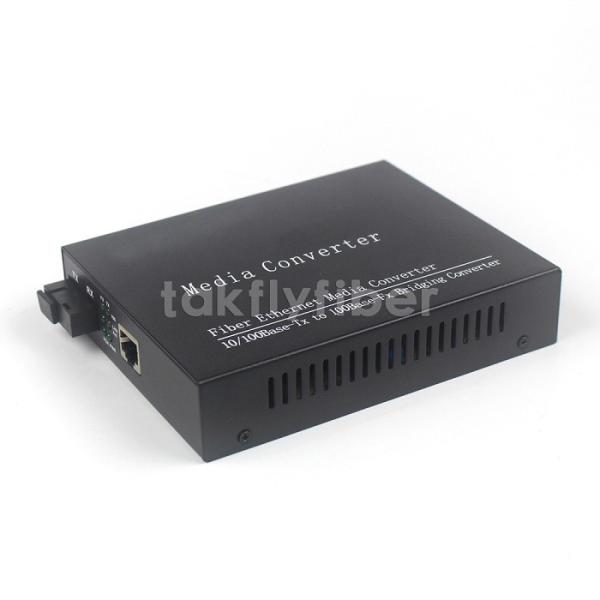 Cheap 10KM To 120KM 10/100M SC Single Fiber Media Converter For Ethernet Network for sale
