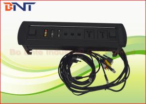 China Conference Desk Mounted Power Sockets With USB / RJ45 / VGA Connection Cables on sale