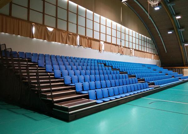 Cheap Multisport Movable Stadium Seating / Retractable Gym Seating With Anatomically Contoured for sale
