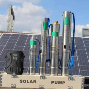DC 48V Solar Powered Water Pump 3 Inch Deep Well Submersible Pumps With MPPT Controller