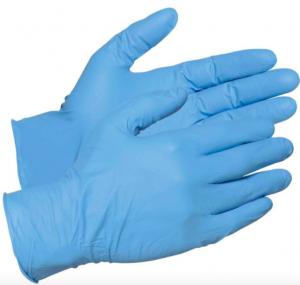 Blue Latex Free Disposable Nitrile Gloves , High Stretch Nitrile Examination Gloves