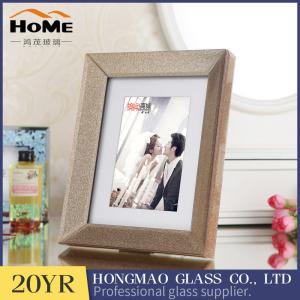 China 6 X 8 Opening Glitter Glass Photo Frame European Modern Style Free Standing on sale