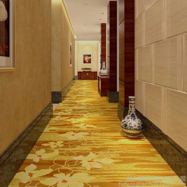 Cheap 4m Width Golden Hotel Corridor Decorative Axminster Carpet For Sales With Low Prices for sale