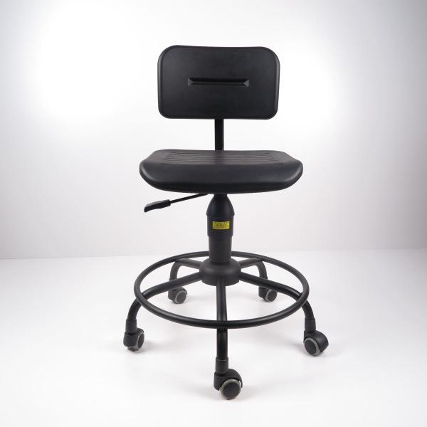 Cheap PU Foaming Ergonomic Lab Stools With Backs And Wheels 360 Degree Swivel for sale