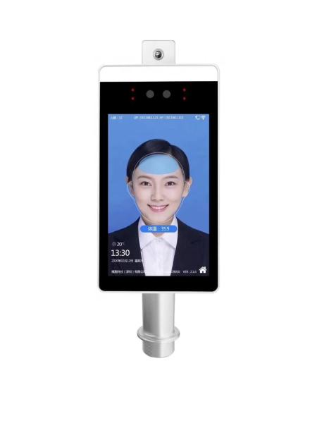 Cheap  Floor Stand Android Smart Access Control Security Equipment Body Face Recognition Temperature Measurement for sale