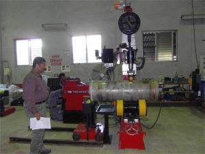 China Automatic Elbow Pipe Welding Machine With Movable Support Turning Roller on sale