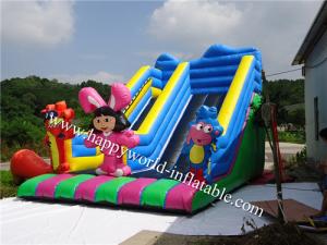 bounce round inflatable water slide , inflatable dry slide