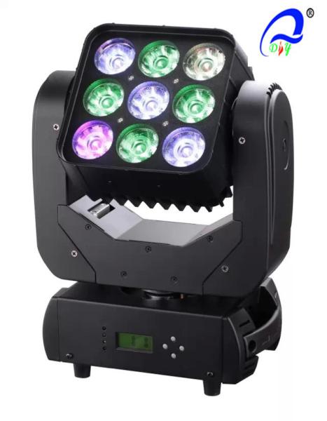 Cheap 9 * 12W RGBW 4-In-1 Moving LED Matrix Beam Light Sharpy Beam Effect 9 Pixel for sale