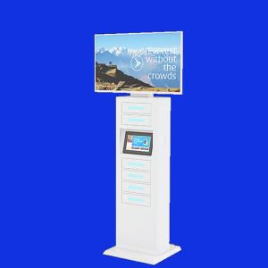Best 24 Hours Self Service Media Player Laptop Charging Kiosks With Remote Advertisement And Wifi wholesale