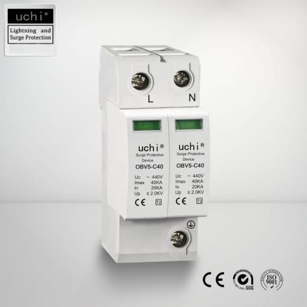 Cheap 440V AC SPD Type 2 , Single Line Lightning Protection Device for sale