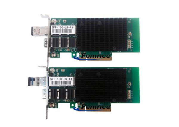 Cheap Femrice 10Gbps Dual Port Unidirectional Transmit Gigabit Ethernet Server Adapter PCIe x8 SFP+ Slots Network Controller for sale