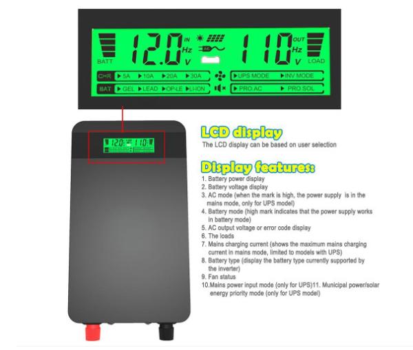 Cheap PIV Series LCD Display 1000W Modified Sine Wave Inverter for sale