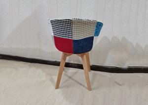 Best Upholstered Beech Dining Chair , Patchwork Fabric Dining Chairs With Arms wholesale