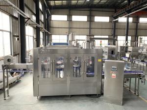 China Pulp Hot Juice Filling Equipment For Plastic Bottles , Monoblock Filling Machine on sale