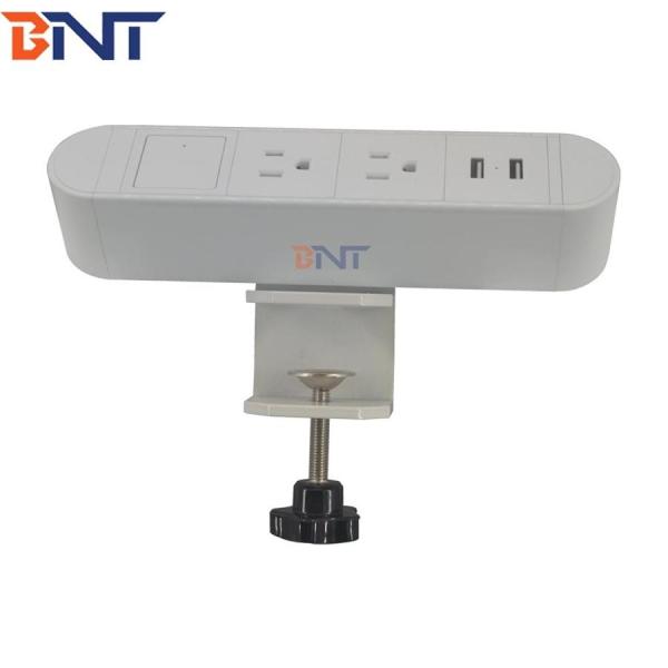 Cheap Boente Customize 6.56 Ft Cord 2 USB 2 US Plug And 1 Mount Clamp White Kitchen Desktop Clamp Power Socket Volume Produce for sale
