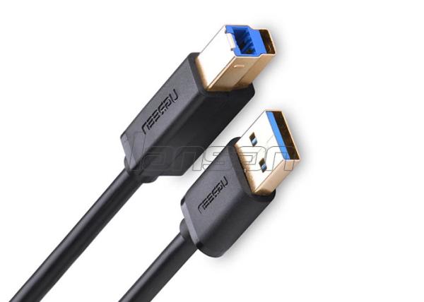 Cheap Black Round Micro USB Data Cable USB 3.0 A To B M / M For Printer Customized Length for sale
