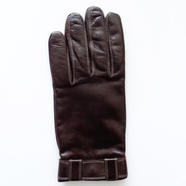Cheap Customized Elastic Cuff Mens Wool Lined Leather Gloves Sheepskin Men Leather Gloves for sale