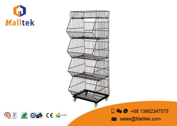 Cheap Multilayer Stackable Wire Baskets Unique Stackable Wire Storage Bins for sale