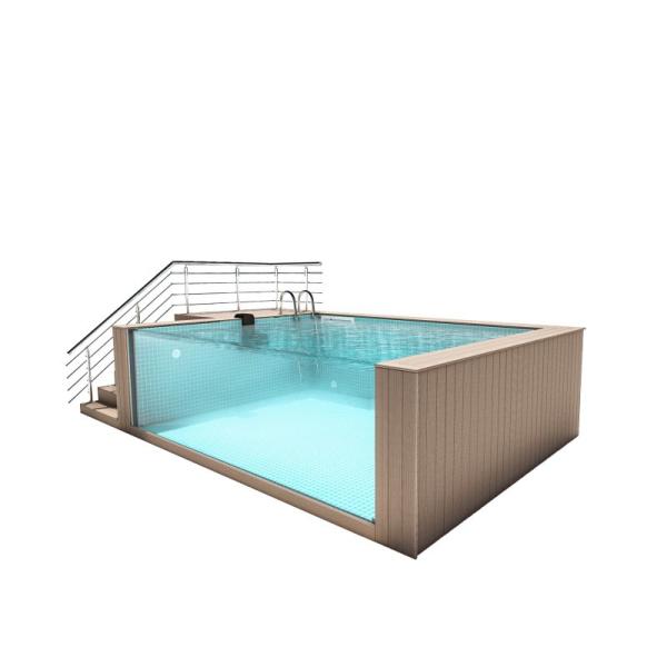 Cheap Hotel Pool AUPOOL Endless Infinity Transparent Acrylic Glass Modular Swimming Pool 30 for sale