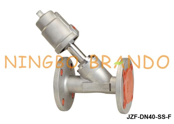 Cheap DN40 1 1/2'' Flanged Air Actuated Angle Seat Piston Valve Pneumatic for sale