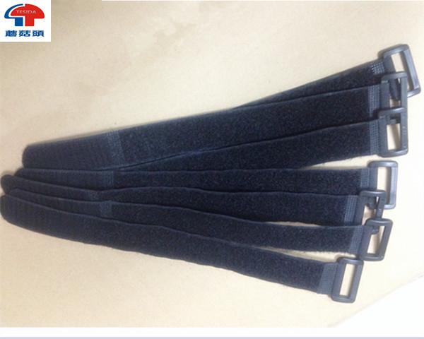 Cheap Soft black Loop Strap Fastener , industrial strength Hook And Loop Cable Strap for sale
