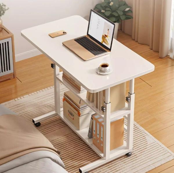 Cheap Multifunctional PANEL Wood Style Mobile Height Adjustable Computer Desk with Storage for sale