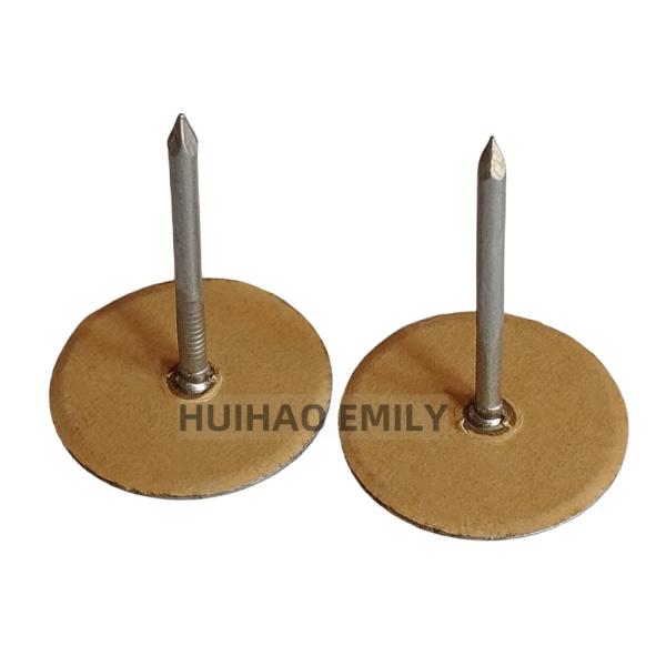 Cheap Galvanized Steel Cup Head Weld Pins,12ga Insulated Cup Head Pins With Paper Base for sale