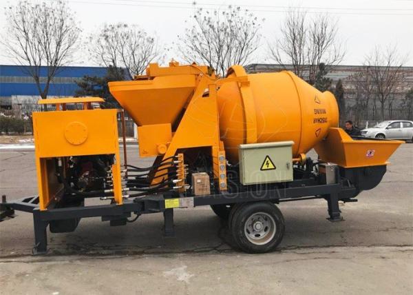 Cheap Light Weight Mobile Foam Pump , Self Loading Concrete Mixer With Pump for sale