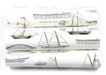 White Boat Pattern Modern Removable Wallpaper , Luxury Non Woven Wallcovering