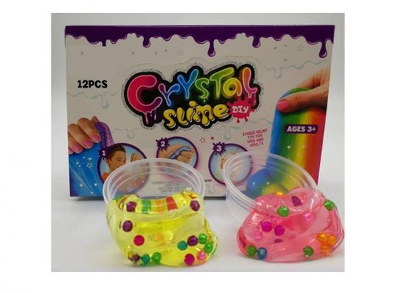 Cheap Stress Relief Transparent Crystal Slime Mud Stretchy Soft Phthalate Free for sale