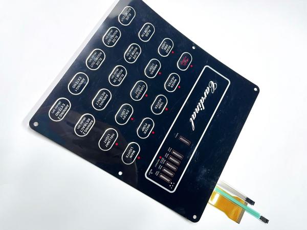 Cheap Glossy Finish Polyester Transparent Window Tactile Button Switch For CNC Machine for sale
