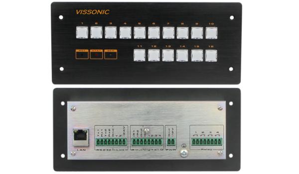 Cheap 16 Buttons Programmable Central Controller Ethernet Control Flush Mount Unit for sale