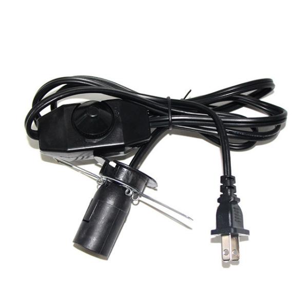 Cheap 16AWG US Power Cable 2Prong Salt Lamp Power Cord With E12 E14 E26 E27 for sale