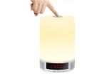Touch Sensitive Bluetooth Speaker Alarm Clock With Wake Up Light Multi Function
