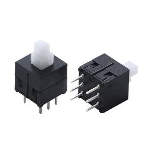 Best Push Button Switch 8.5x8.5 remote control switch 6 PIN unlock self locking vertical 2C-2P wholesale
