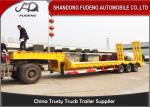 Heavy duty 3 axles spring ramp low loader truck trailer for sale