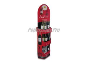 Floor Standing Custom Cardboard Standee For 750ml Red Wine Holding