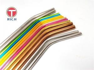 Best Eco Friendly Food Grade 304 / 316 Stainless Steel Straws Set For Drinking Beverage wholesale