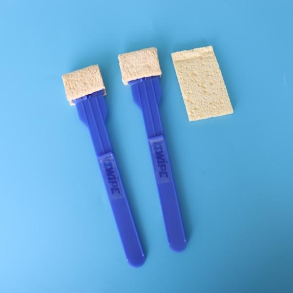 High Absorbency Rectangular Stick Mounted Sponge Swab Medical Cellulose Foam